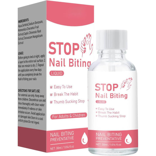 Anti Bite Nail | Transparent Hardening Care 30 ml Resistant, Long-Lasting Solution Hands Fingers Adult and Baby Thumb Sucking Stop