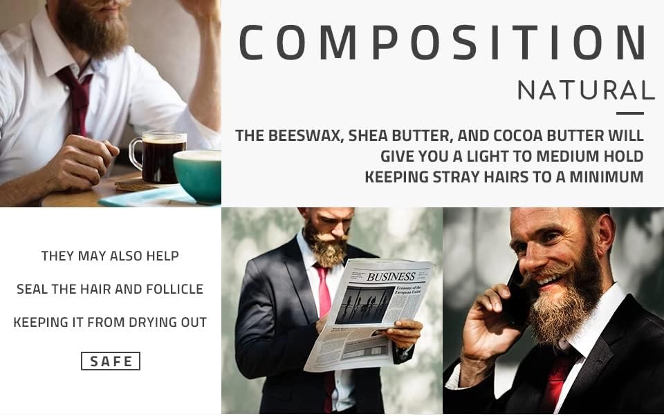 Natural Organic Beard Balm, The Best Beard Conditioner and Softer to Shape and Style of your Beard, For Dashing Gentlemen