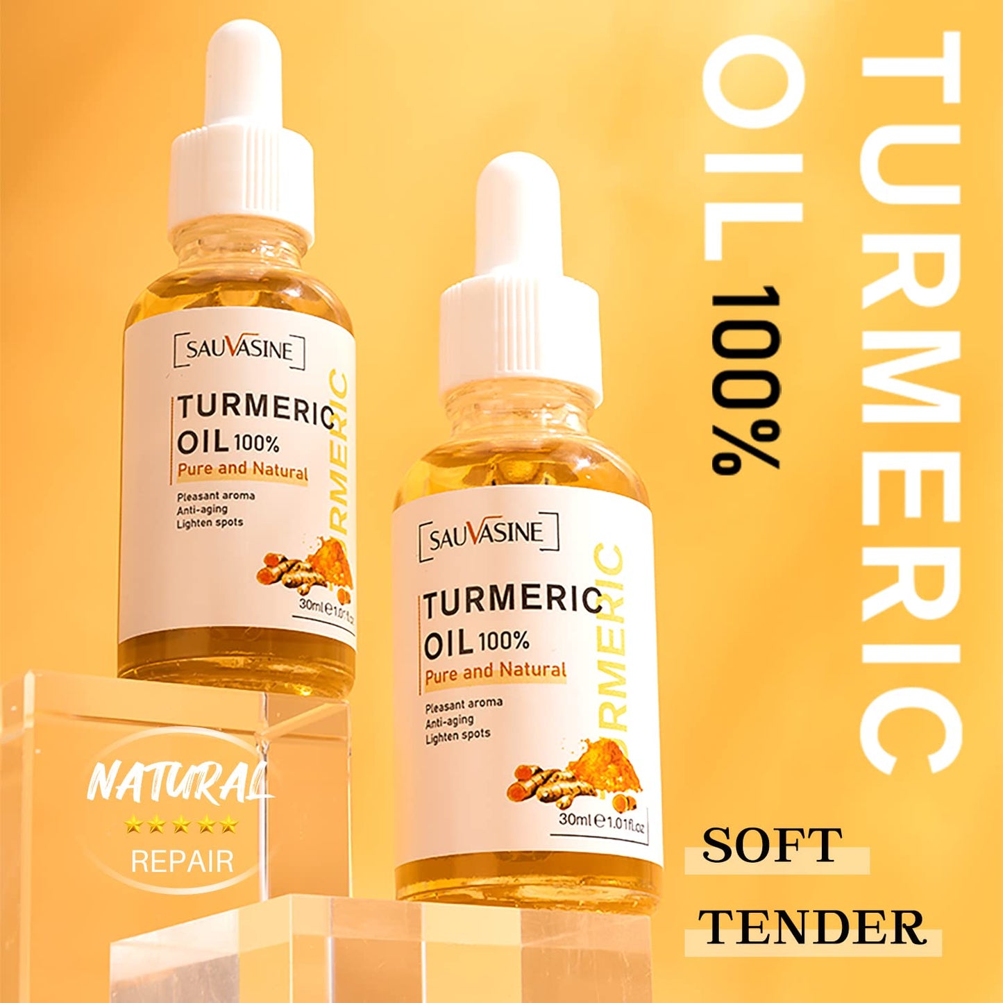 Lanthome Turmeric Oil for Dark Spot on Face, Turmeric Face Oil for Moisturizing, Rejuvenating,Soothing, Anti-Aging Repair Skin 30mL