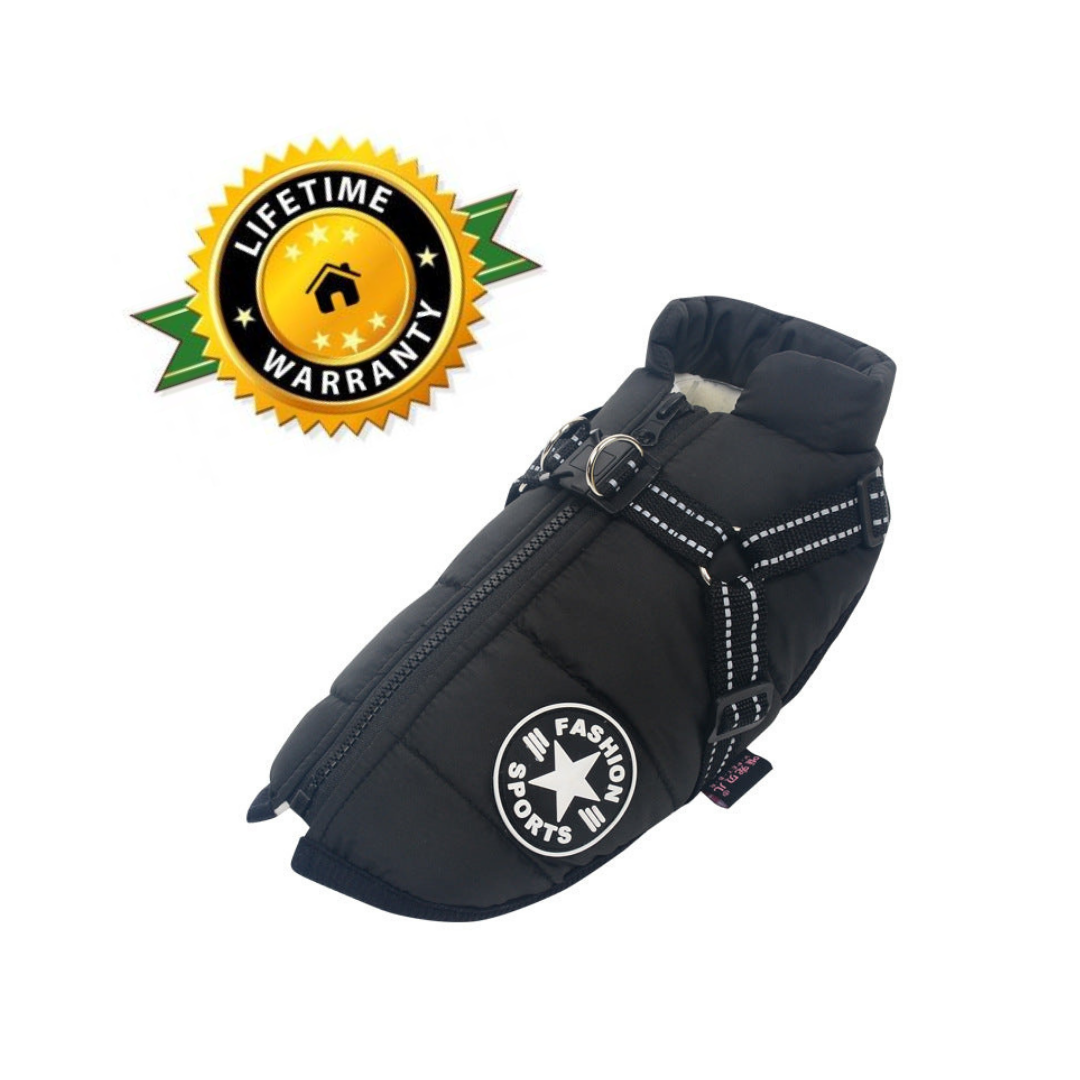 PawbibiTM - Waterproof Winter Jacket with Built-in Harness