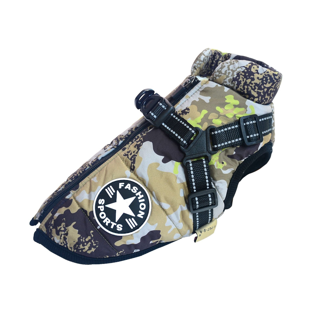 PawbibiTM - Waterproof Winter Jacket with Built-in Harness