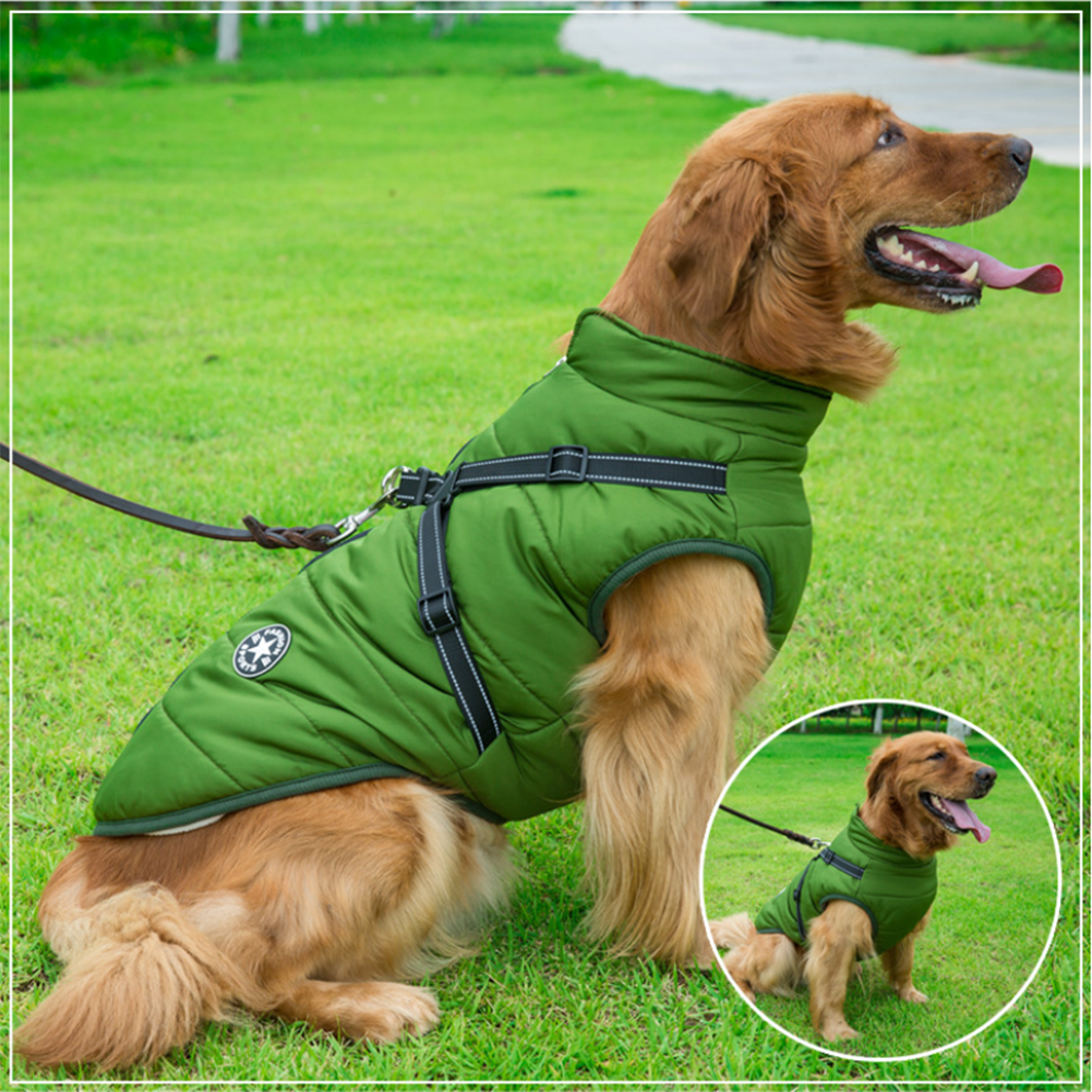 PawbibiTM - Waterproof Winter Jacket with Built-in Harness