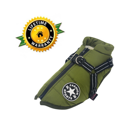 PawbibiTM - Waterproof Winter Jacket with Built-in Harness