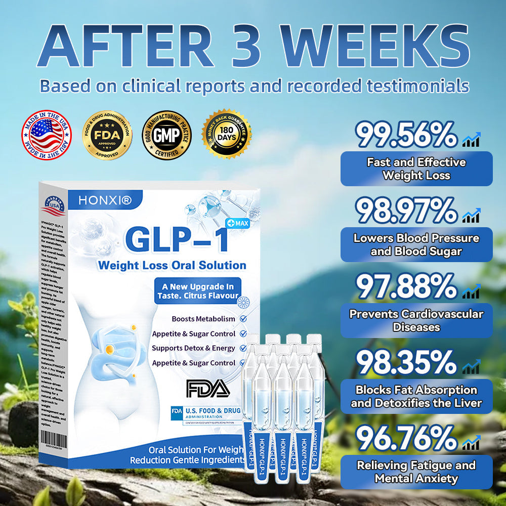 ❤️Honxi@ GLP-1Max Weight Loss Oral Solution — Easily manage weight, support cardiovascular health, lower blood sugar and blood lipids, improve sleep and breathing, and protect joint health🚀