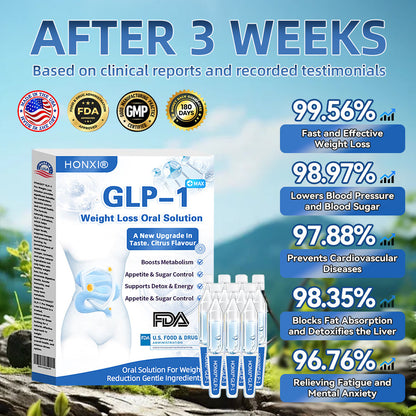 ❤️Honxi@ GLP-1Max Weight Loss Oral Solution — Easily manage weight, support cardiovascular health, lower blood sugar and blood lipids, improve sleep and breathing, and protect joint health🚀