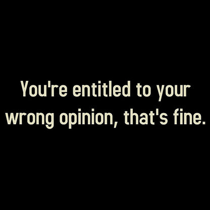 You're Entitled To Your Wrong Opinion Geek T-Shirt
