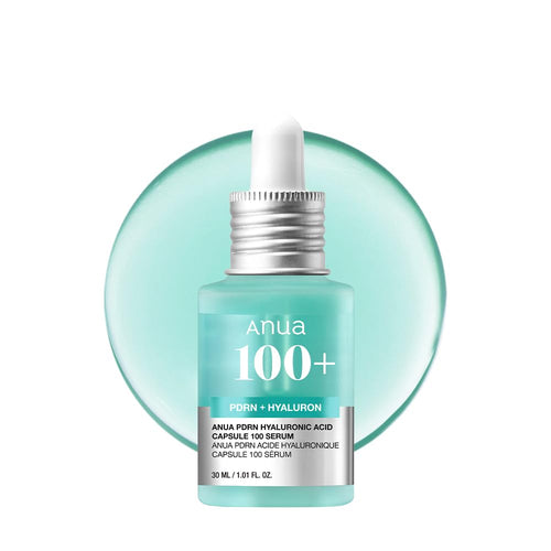 Anua PDRN Hyaluronic Acid Capsule 100 Serum, Radiant Face Serum, Hyaluronic Acid, Hydration, Moisture Plumping effect, Natural color, Fragrance free, Korean Skincare, 30ml / 1.01 fl. oz