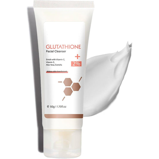 Glutathione Face Cleanser - Glutathione Face Wash With Aloe & Vitamin C, Hydrating Facial Cleanser Gentle Cleanse, Cleaning Pores, Moisturising Cleanser For Dry Skin, Acne Prone & Sensitive Skin