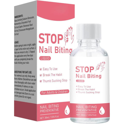 Anti Bite Nail | Transparent Hardening Care 30 ml Resistant, Long-Lasting Solution Hands Fingers Adult and Baby Thumb Sucking Stop