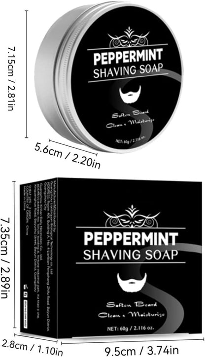 60g Shaving Soap Handmade Soap Mint Shaving Soap Deep Clean Beard Soap Keep Skion For Rich Shaving Foam