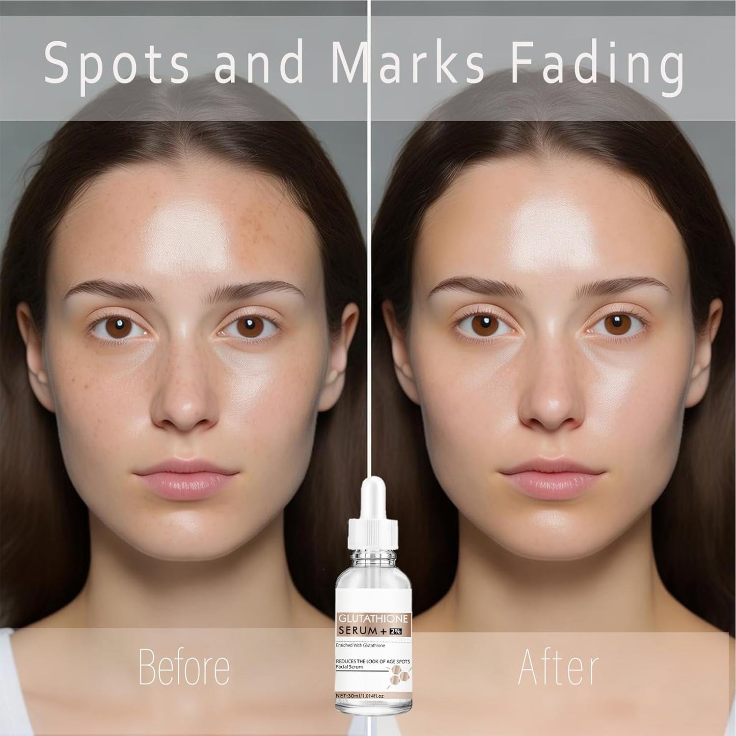 Glutathione Serum,20000ppm Glutathione and Hyaluronic Acid Korean Face Serums for Women Dark Spot Serum Improve Skin Elasticity Reduces Hyperpigmentation,Fine Lines & Wrinkles