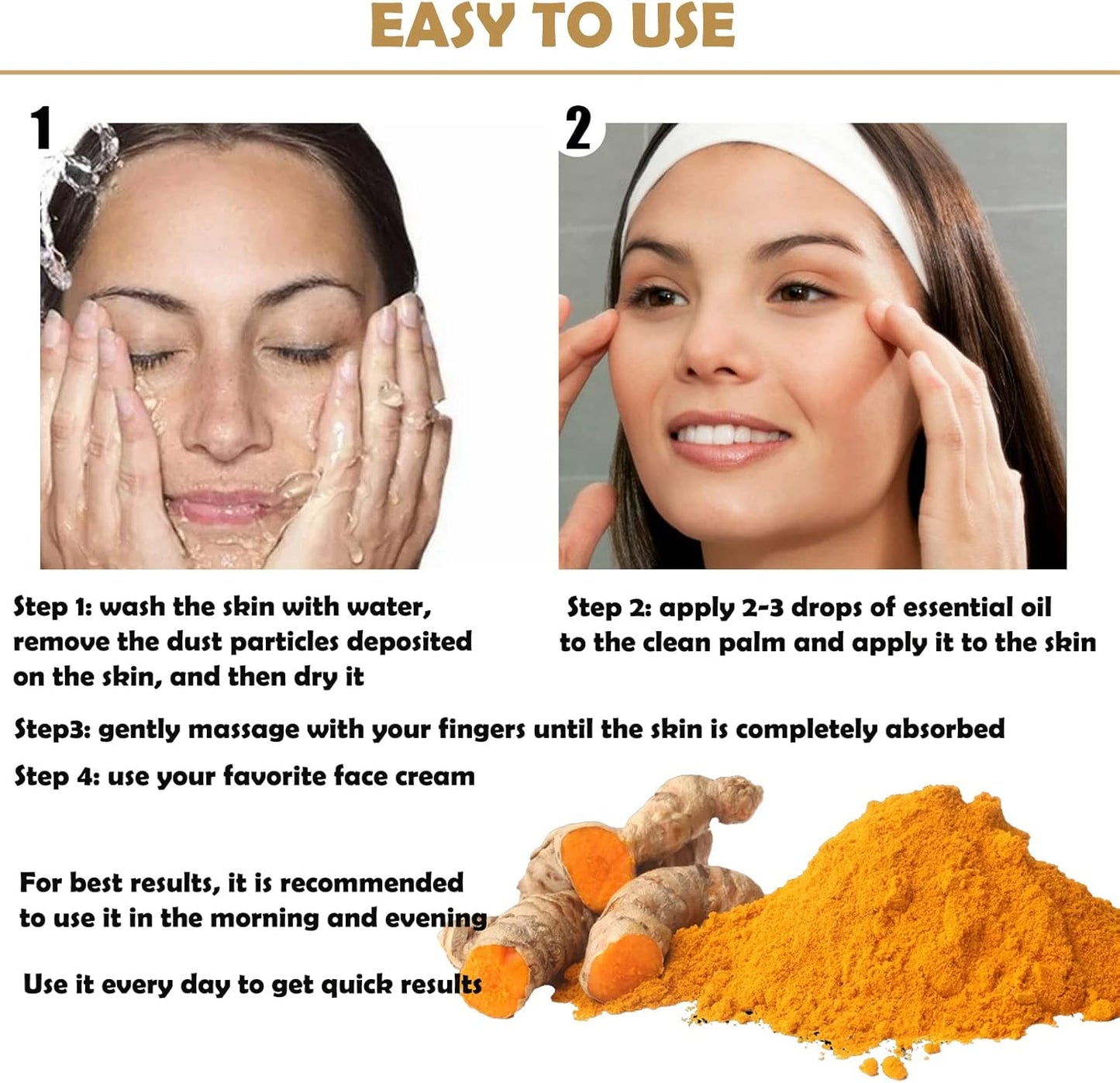 Turmeric Dark Spot Corrector Serum, Bright Skin Dark Spot Corrector Face Whitening Serum Turmeric Repair Face Serum Skin Care Reduce Fine Lines Moisturizing Anti-aging Repair Serum for Face Body