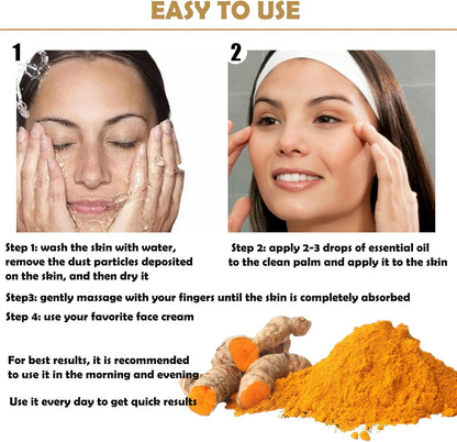 Turmeric Dark Spot Corrector Serum, Bright Skin Dark Spot Corrector Face Whitening Serum Turmeric Repair Face Serum Skin Care Reduce Fine Lines Moisturizing Anti-aging Repair Serum for Face Body