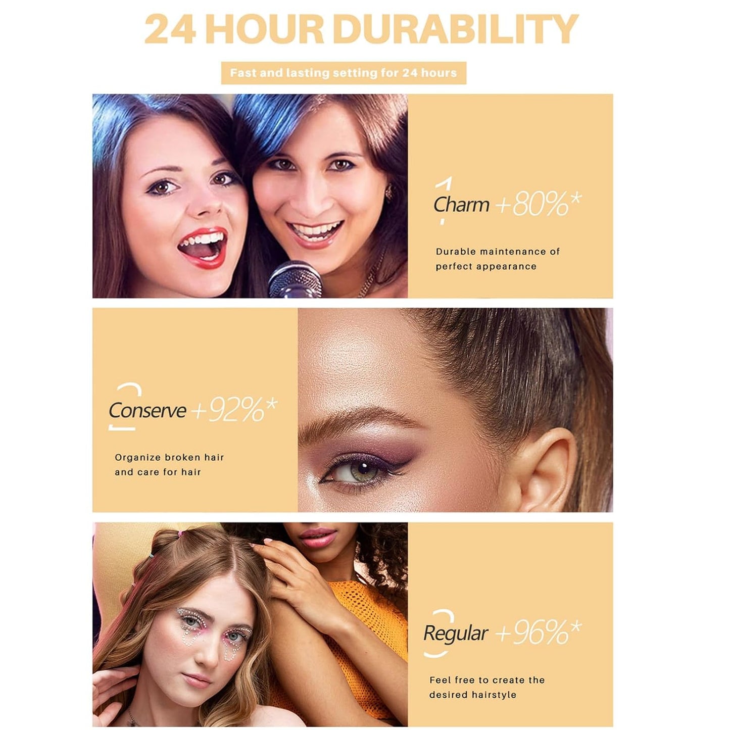 Hair Wax Stick, Hair Styling Wax Stick, Styling Wax for Smooth Wigs, Slick Stick for Hair Non-greasy Styling Hair Pomade, Washable Treatment with All Day Hold (2pcs)