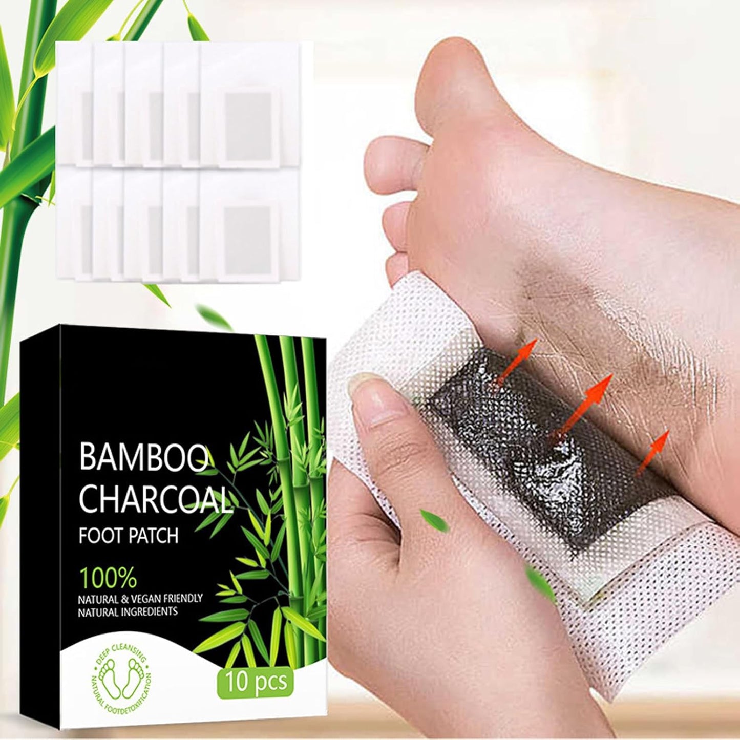 20pcs Foot Pads- Deep Cleansing Foot Patches - Rosemary, Bamboo Vinegar, Ginger Cleaning Pads fo Feet - Feet Care Patch