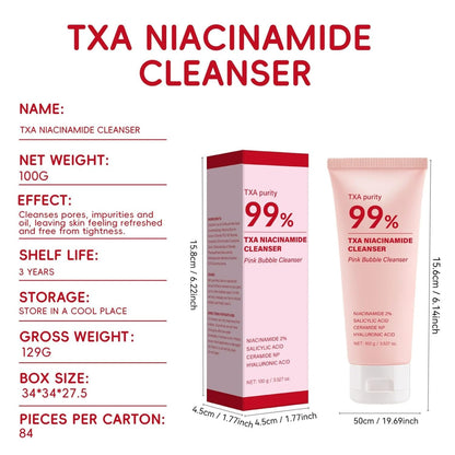 Niacinamide Deep Cleansing Facial Wash- Pore Refining, Moisturizing Face Cleanser, Makeup & Sunscreen Remover, No Dryness, For All Skin Types (1PC)
