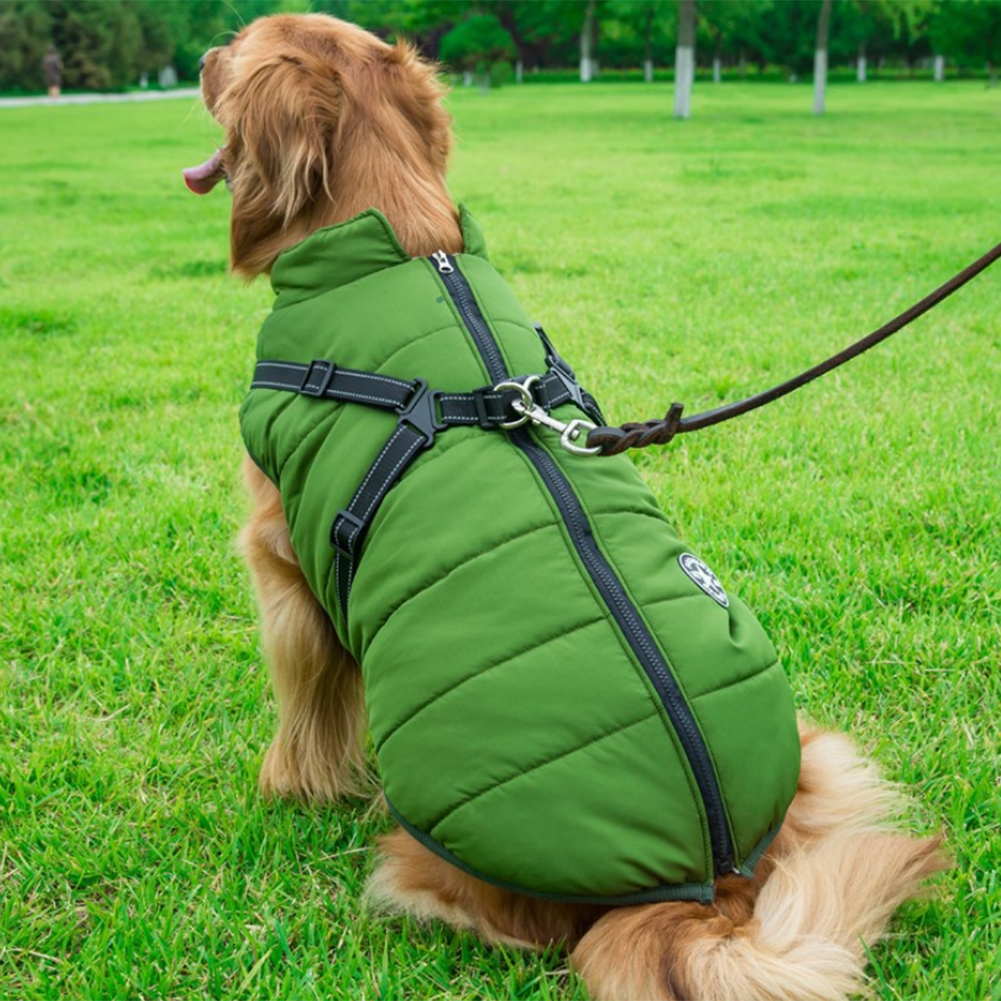 PawbibiTM - Waterproof Winter Jacket with Built-in Harness