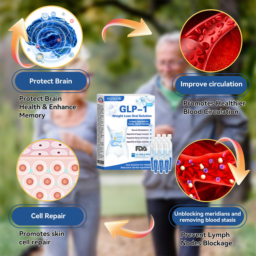 ❤️Honxi@ GLP-1Max Weight Loss Oral Solution — Easily manage weight, support cardiovascular health, lower blood sugar and blood lipids, improve sleep and breathing, and protect joint health🚀