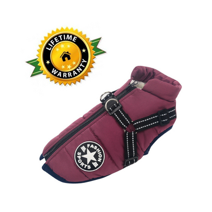 PawbibiTM - Waterproof Winter Jacket with Built-in Harness