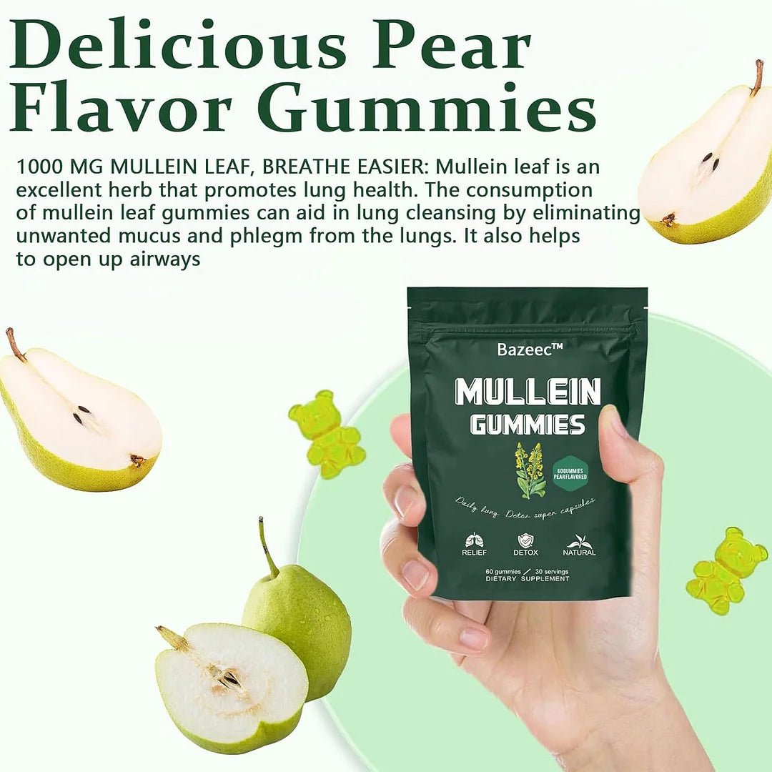 🔥Last Day Promotion 49% OFF🔥Mullein Gummies | Lung Health & Sinus Relief (30 Day Supply)