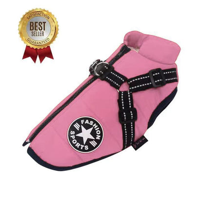 PawbibiTM - Waterproof Winter Jacket with Built-in Harness