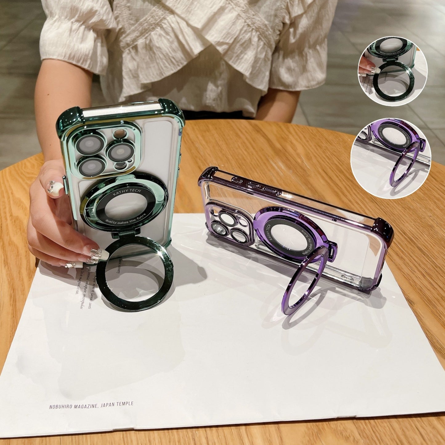 🔥Airbag Four Corners Anti-Drop Magnetic Bracket Case Cover for iPhone📱