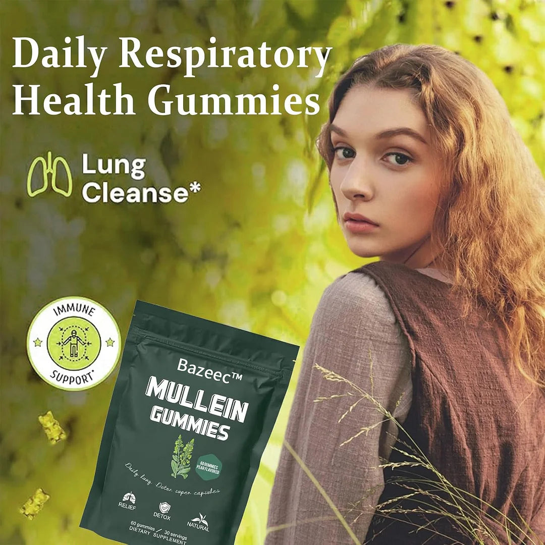 🔥Last Day Promotion 49% OFF🔥Mullein Gummies | Lung Health & Sinus Relief (30 Day Supply)