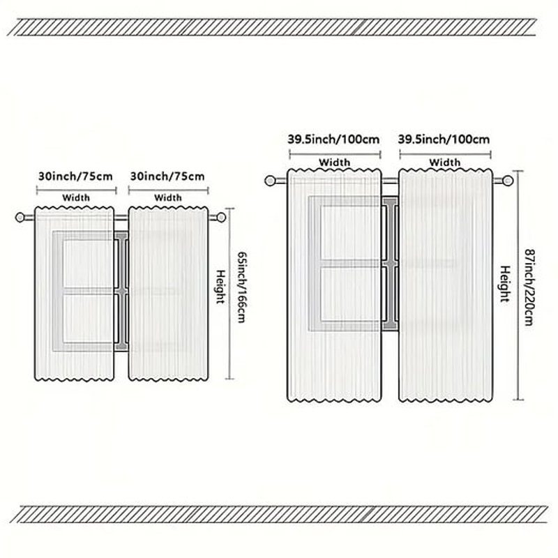 🎅Xmas Sales - 49% OFF🎄Christmas Window Curtains 2-Piece Set for Home Decor